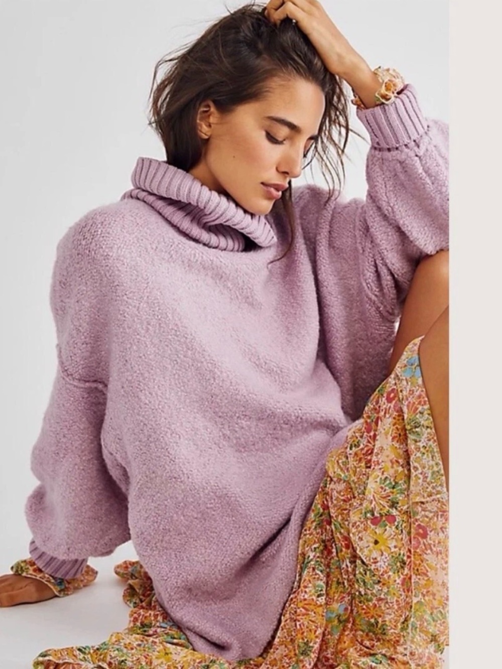 Free People Milo Pullover in Moonlight Orchid